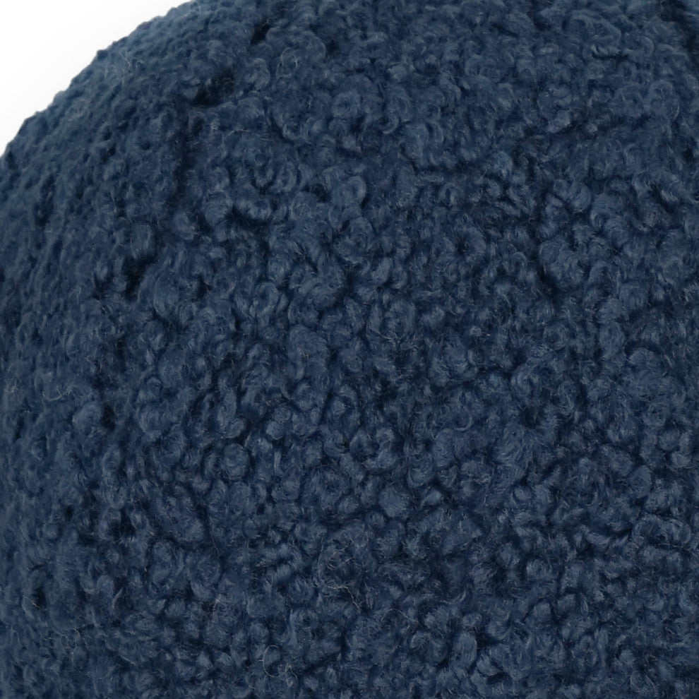 Poodle Ball Pillow - Navy Blue