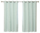 Star Cut Out Blackout Curtains, Mint, 63", Set of 2