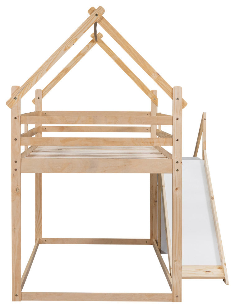 Gewnee Twin over Twin House Loft or Bunk Bed