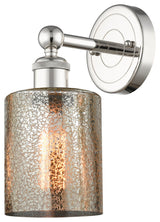 Edison Cobbleskill 1-Light 5" Sconce, Polished Nickel Finish, Mercury Shade