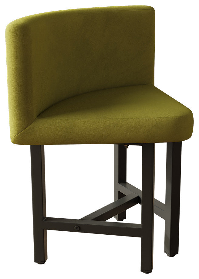 40" Round Wooden 4 Seater Dining Table Set Upholstered Chairs for Nook Balcony, Yellow