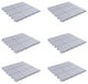 Pure Garden Set of 6 Gray Interlocking Eco Friendly Patio Tile