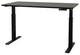 Electric Desk, Iron Legs With Adjustable Rectangular Top & Memory Buttons, Black