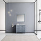 Jacques 36" Dark Grey Single Sink Vanity with Quartz Top - Right Version, With F