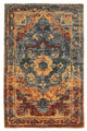 Blue Traditional Geometric Bohemian Serapi Area Rug