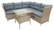 4 Pieces Outdoor Rattan Patio Sectional Sofa Set With Adjustable Backs