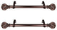 Claudia 1" Diameter Side Curtain Rod 12-20" Long, Set of 2, Bronze