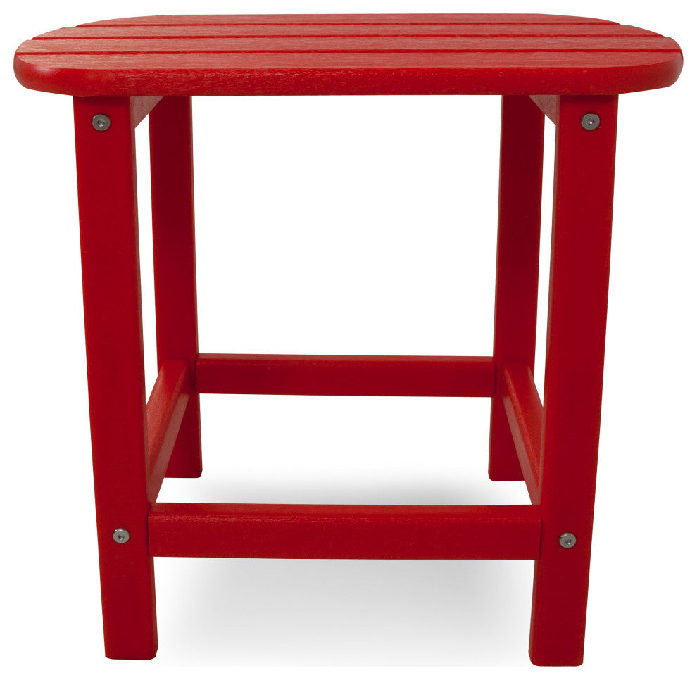 Polywood South Beach 18" Side Table, Sunset Red