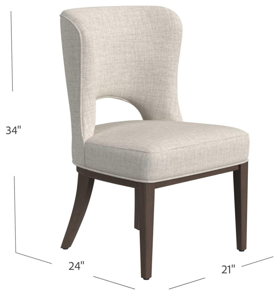 Trevino Dining Chair - Set of 2 - Clarkson's Sand/Chestnut Brown