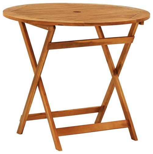 vidaXL Outdoor Dining Table Folding Garden Patio Table Solid Eucalyptus Wood