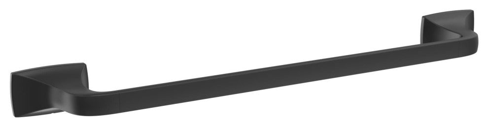 Amerock Highland Ridge Transitional Towel Bar, Matte Black, 18" Center-to-Center