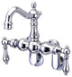 Kingston Brass Adjustable Center Wall Mount Tub Faucet, Polished Chrome