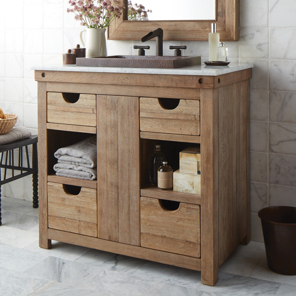 Vintner's Freestanding Single Bathroom Vanity, Chardonnay, 36"