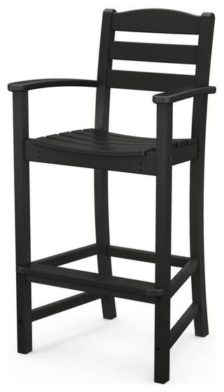 Polywood La Casa Cafe Bar Arm Chair, Black