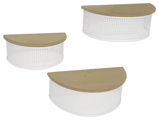Floating Wall Shelves, 3-Tier Wood Shelves