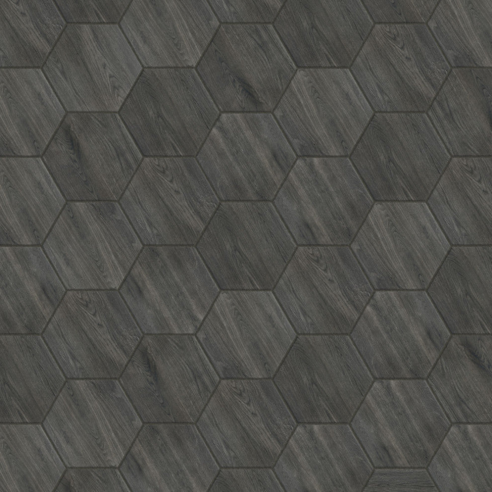 Natura Hex Nero Porcelain Floor and Wall Tile