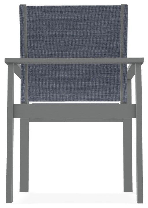 Tribeca Sling Outdoor Stackable Armchair, Augustine Denim/Graphite