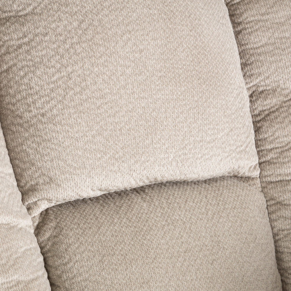 GDF Studio Raymond Latte Beige Fabric Glider Recliner Club Chair