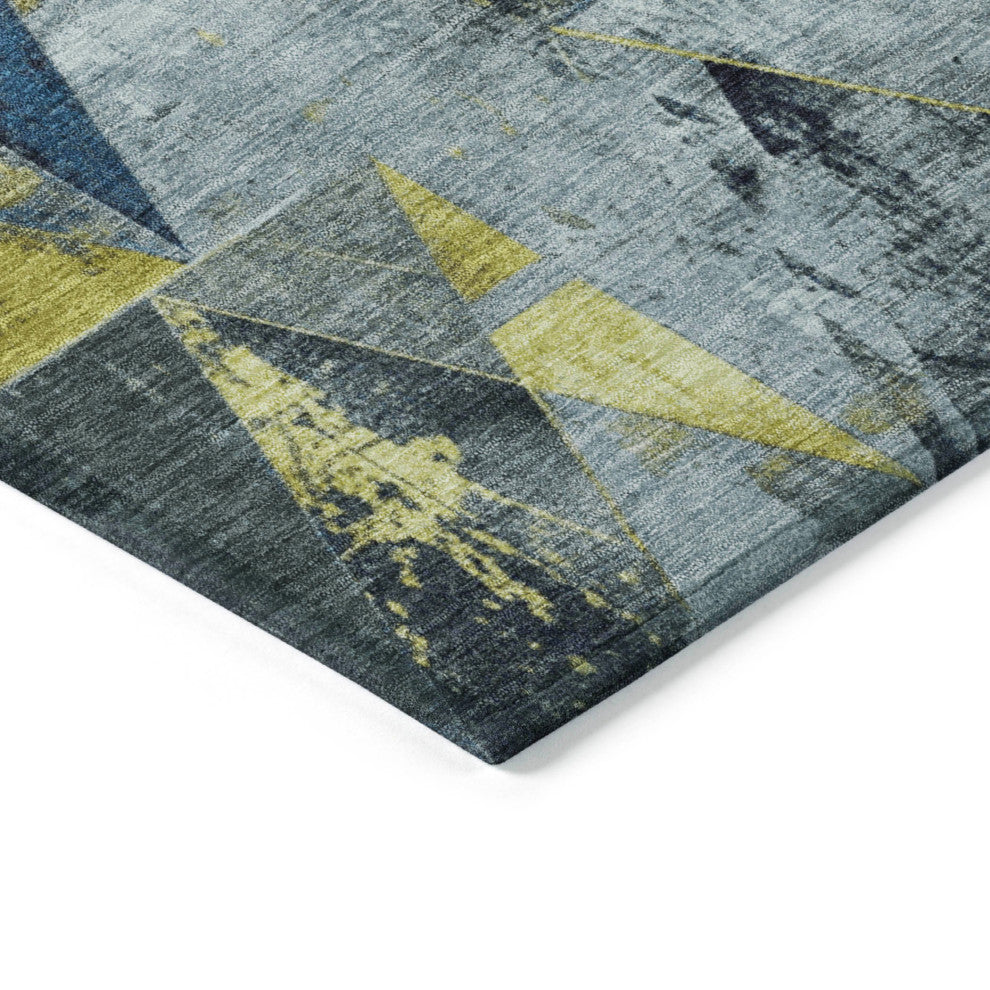 Machine Washable Indoor/Outdoor Chantille ACN1888 Navy 3' x 5' Rug