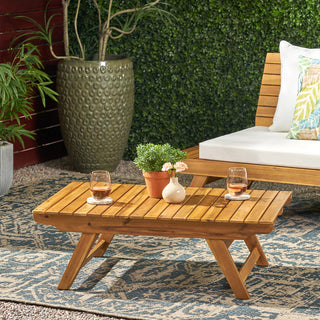 Kailee Outdoor Wooden Coffee Table, Teak