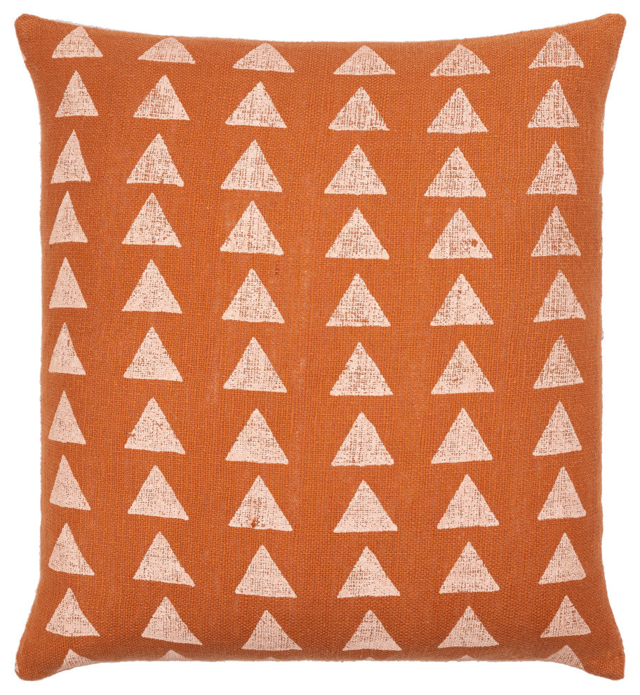 Surya Malian Pillow Shell With Polyester Insert 18"H X 18"W - Brick Red