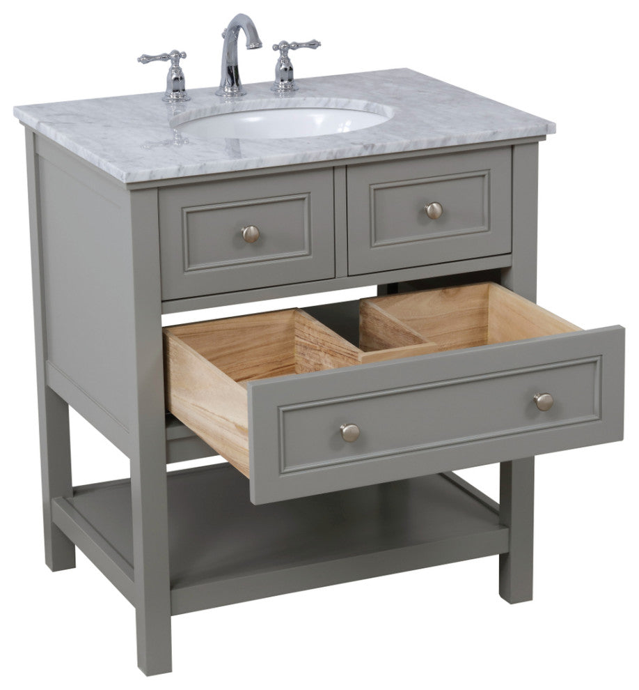 Matilda 30" Single Bathroom Vanity Set, Gray