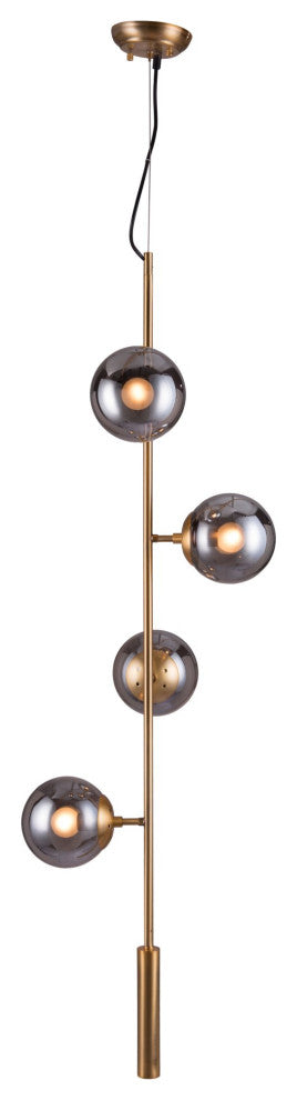 Pendant Ceiling Light Fixture, Glass, Steel Metal, Brass, Gold, Black, Lounge