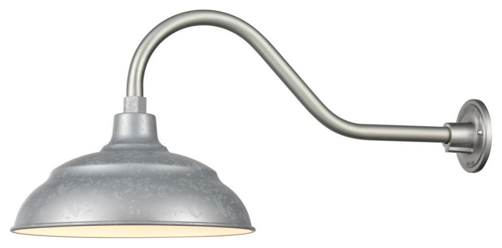 R Series Collection 1 Light 14" Painted Galvanized RLM Warehouse Shade