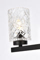 Conor 4-Light Bath Sconce, Black With Clear Shade