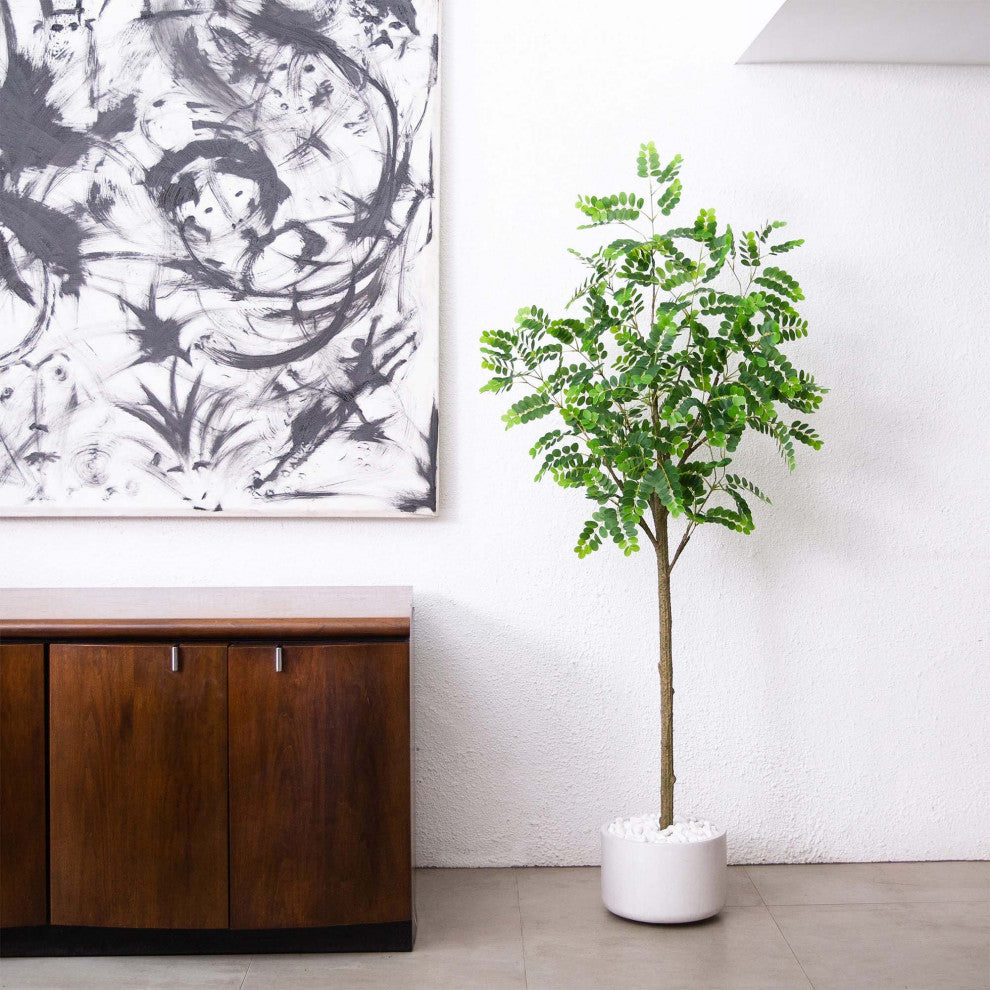 Artificial Greco Citrus Tree With Real Touch Leaves, 6'
