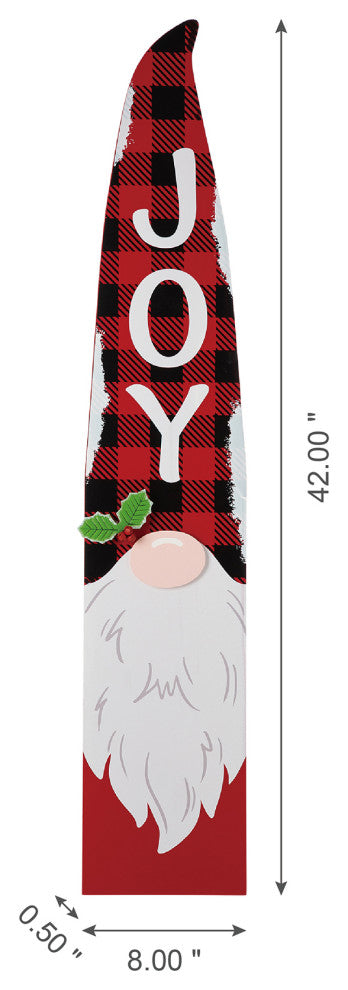 42"H Wooden Christmas Gnome Porch Sign