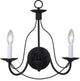 2-Light Antique Iron Interior Sconce