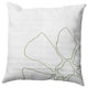 Petal Lines Decorative Throw Pillow, Green/White, 26x26"