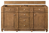 Bristol 60" Double Vanity, Saddle Brown, Eternal Marfil Quartz Top