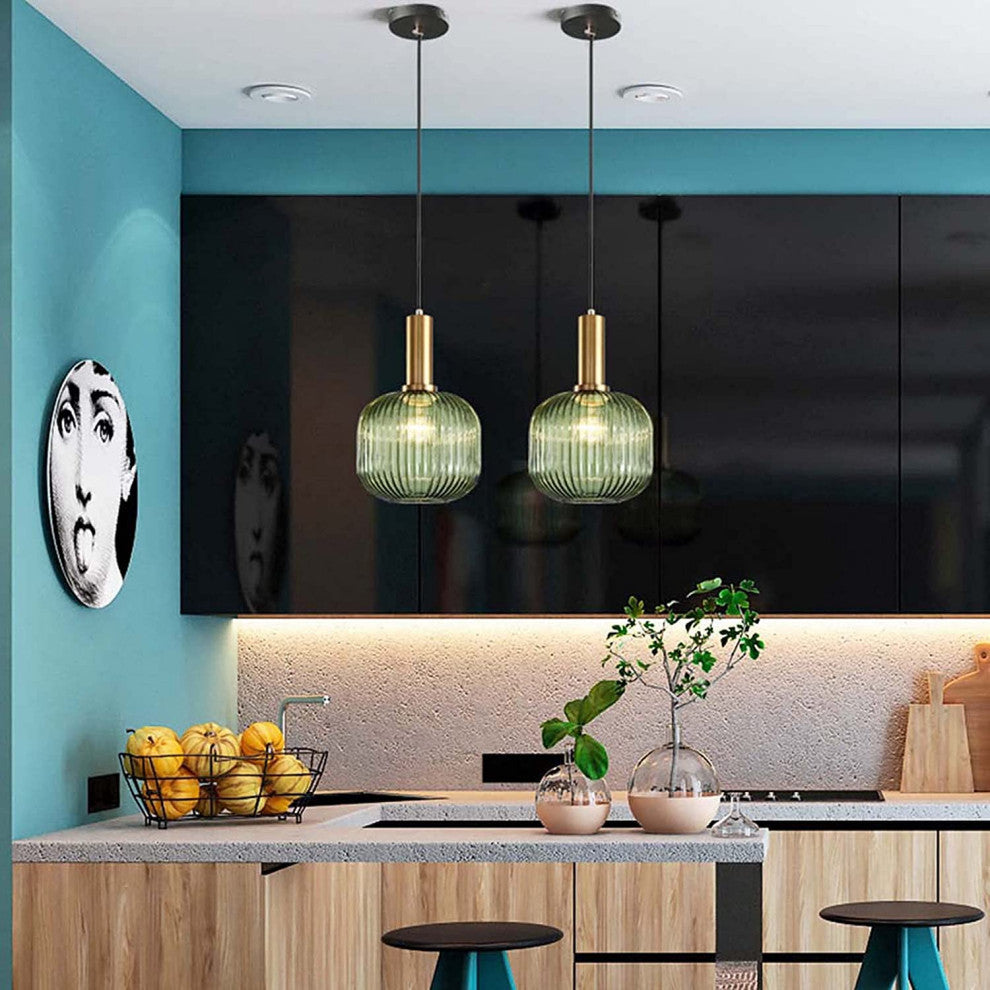 Industrial  Mid Century Modern Lamp Glass Pendant Lighting