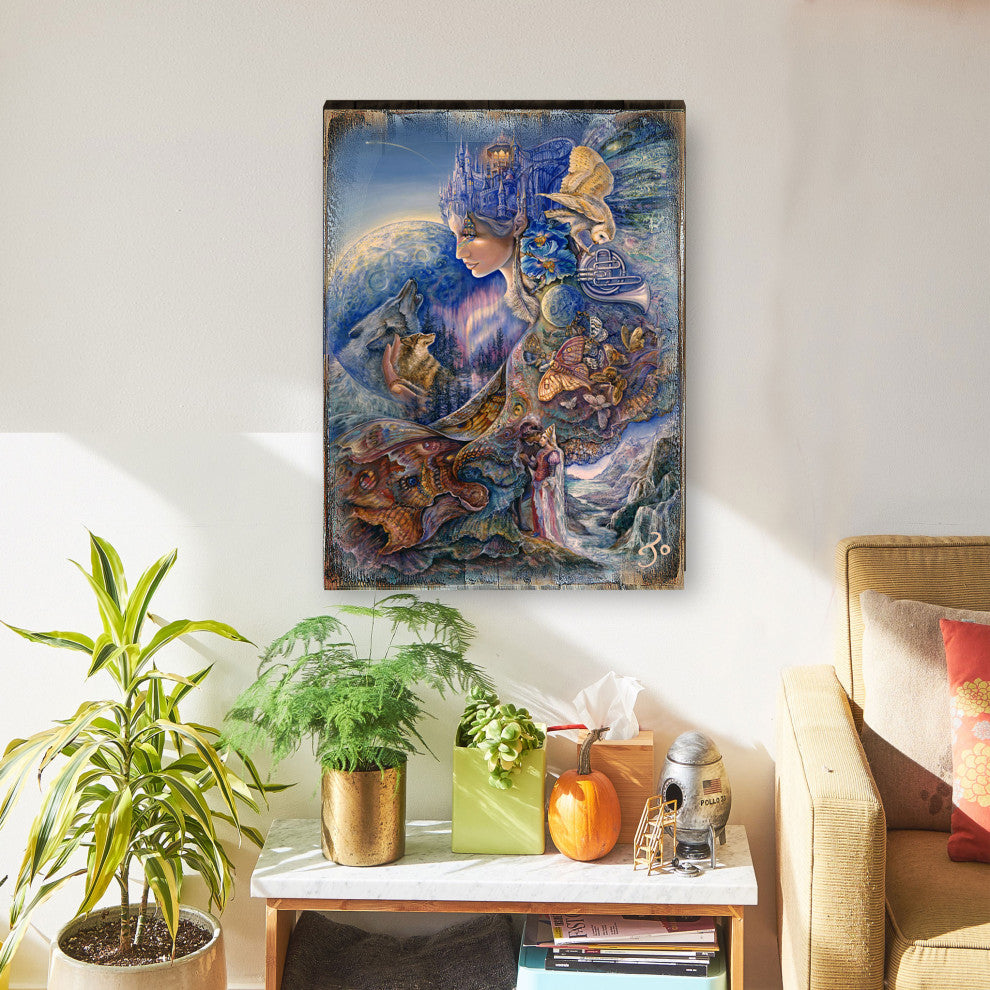Once in a Blue Moon Wall and Table Top Wooden Decor, 24x18