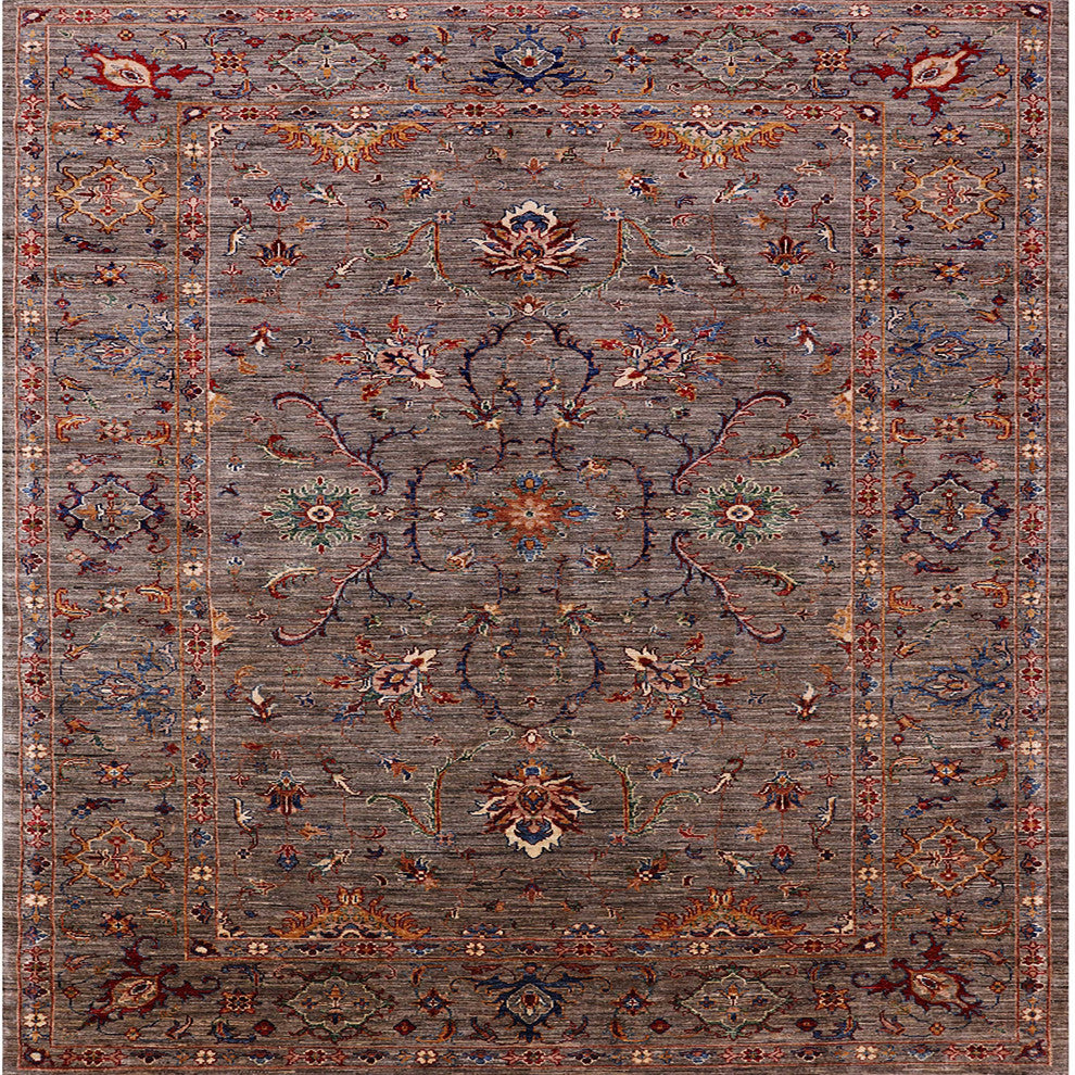 Ahgly Company Indoor Square Mid-Century Modern Area Rugs, 3' Square