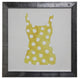 Square Yellow And White Polka Dot Bathing Suit, Flat Wide Silver