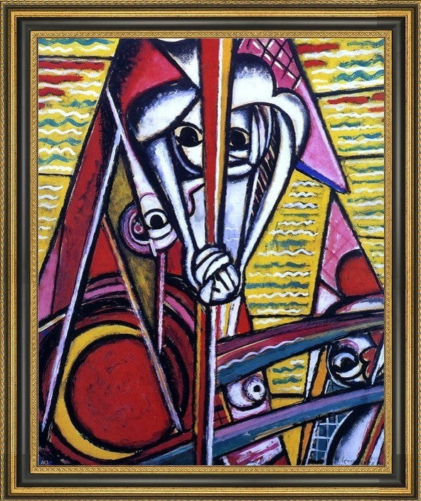 H Lyman Sayen Fauve Acrobats - 16" x 20" Framed Premium Canvas Print