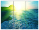 Foaming Blue Waves, Seashore Triptych Canvas Art Print, 36x28, 3 Panels