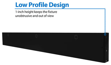 NUC-5 Series Selectable LED Under Cabinet Light, Black, 30