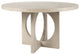 Light Natural Wood Round Geometric Dining Table