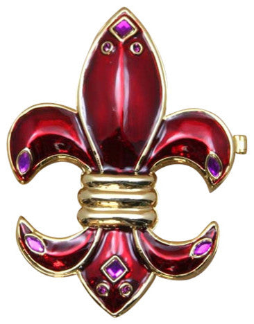 Fleur De Lis Box Red