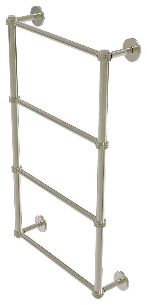 Prestige Skyline 4 Tier 24" Ladder Towel Bar, Dotted Detail, Polished Nickel