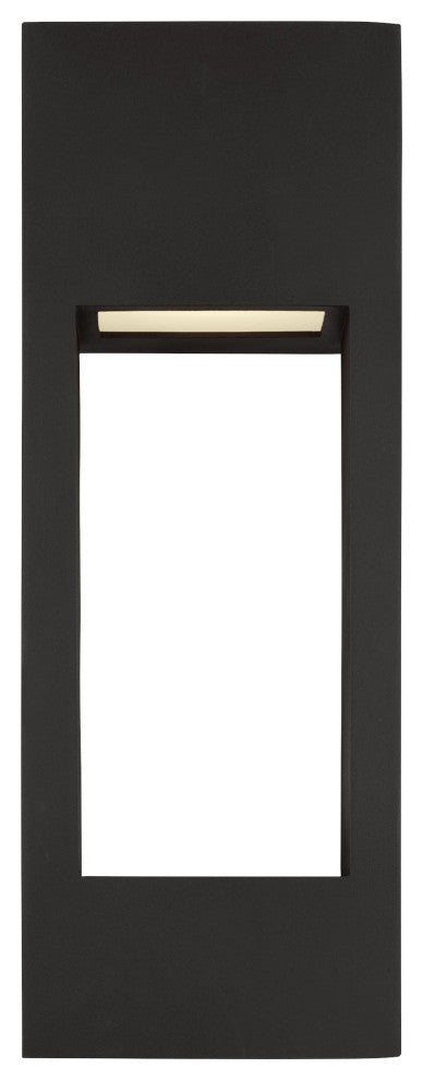 Testa Large LED Outdoor Wall Lantern, Black