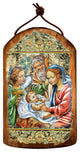 Icon Nativity With Angel Wooden Ornament