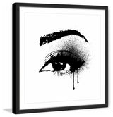 Marmont Hill, "Black Drip Eye" by Amanda Greenwood Framed Painting Print, 18x18