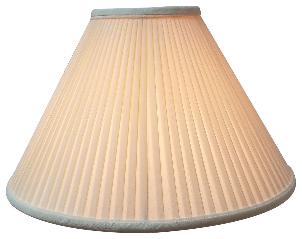 Coolie Empire Side Pleat Basic Lampshade, Eggshell, 6"x18"x11.5"