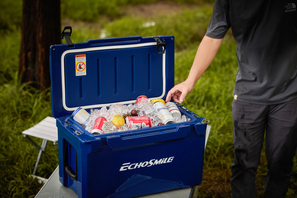 EchoSmile 30 qt. Rotomolded Cooler, Dark Blue