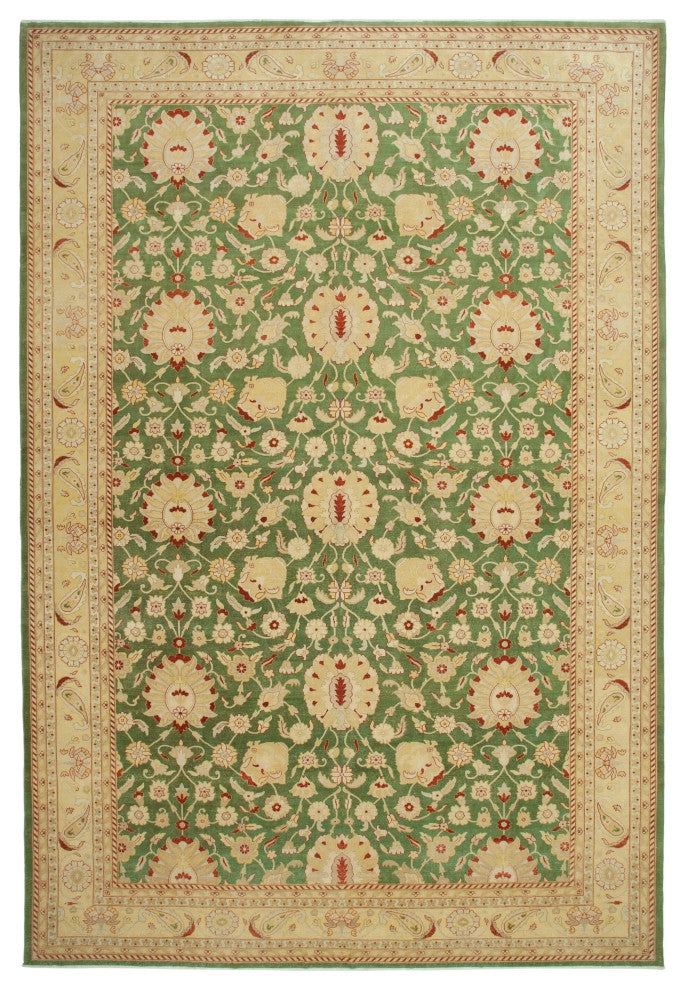 Rug N Carpet - Handmade Oriental 12' 2" x 17' 10" Oversize Oushak Area Rug